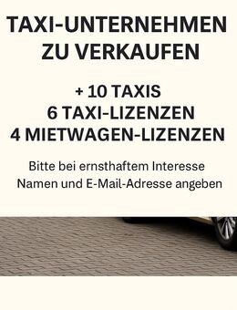 Etabliertes Taxiunternehmen mit Fuhrpark und Mietwagenkonzessionen zu verkaufen - Oldenburg