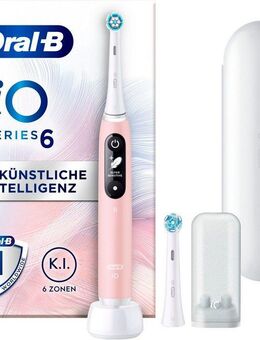 Oral-B Elektrische Zahnbürste iO Series 6 N, Aufsteckbürsten: 2 St., Magnet-Technologie, Display & Reiseetui