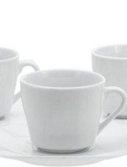 CreaTable Tasse Square Weiss, Porzellan, 200 ml, 12-teilig