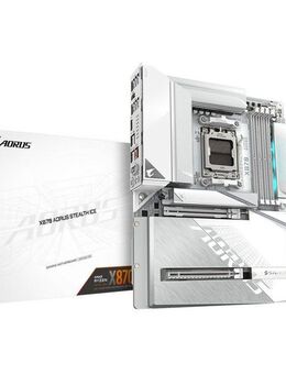 Gigabyte X870 AORUS STEALTH ICE Mainboard – Unterstützt AMD Ryzen 9000 CPUs, di Mainboard
