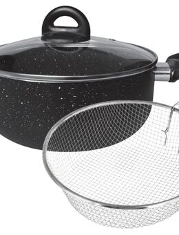 Cheffinger Frittiertopf 3 tlg Korb Friteuse Ø24cm Kochtopf - Birkenfeld (Baden-Württemberg)