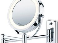 BEURER Kosmetikspiegel BS 59 Kosmetikspiegel, inkl. Schrauben zur Wandmontage, Beleuchtung durch 12 LEDs, mit 5-fach Vergrößerung