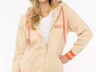 Zwillingsherz Sweatjacke "Moin ZH" mit Moin und Anker Stickerei und Kontrastbündchen