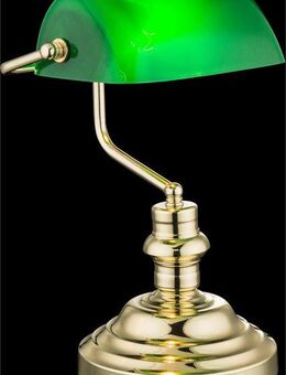 GLOBO LIGHTING Schreibtischlampe ANTIQUE, ohne Leuchtmittel, Klassische Schreibtischleuchte, Antik-look Tischleuchte, Bankerlamp