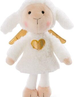 Nici Kuscheltier Dein Schutzengel, Schaf La La Lammie 30cm, mit goldenem Herz & Flügeln in Geschenkbox