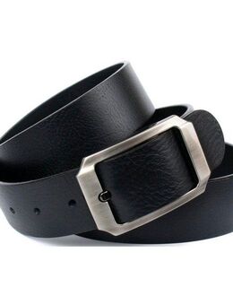 Anthoni Crown Ledergürtel mit satinierter Schließe