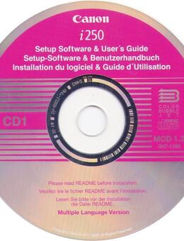 CANON i250 Setup-Software & Benutzerhandbuch /Driver CD-R - Andernach