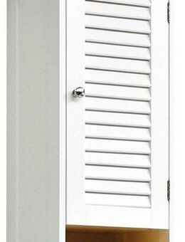 Saphir Hängeschrank Quickset 928 Wand-Badschrank, 1 Tür, 1 Einlegeboden, 1 Nische Badezimmer-Hängeschrank, 32 cm breit, Weiß, Landhaus-Stil