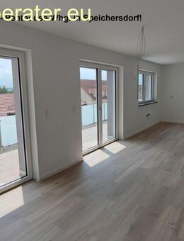 Neubau-Erstbezug /Hochwertig gebaut mit modernem Grundriss / 2-Zi-Whg. im OG / WFL 78,06 m² / Dachterrasse u. Balkon / hohe KfW-Förderung möglich! - Windischeschenbach