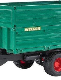 Bruder® Spielfahrzeug-Anhänger Tandem-Transportanhänger 37 cm m Aufsteckbordwand (02010), Made in Europe