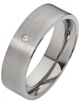 Damenring Titanring DT055 mit Zirkonia und gratis Gravur - Aholming