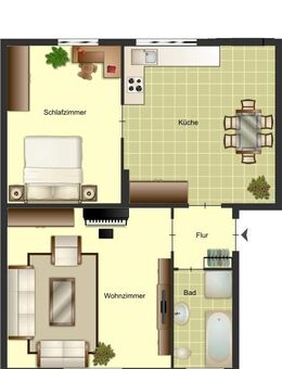 Helle 2-Zimmer-Wohnung in Bocholt - Bocholt