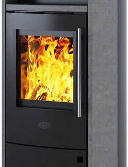Kleining Kaminofen »MAILAND«, 6 kW, Zeitbrand, mit Naturstein, revolutionäre Türverschlussautomatik