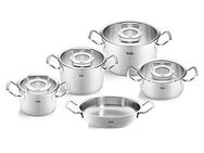 Fissler Topf-Set Original-Profi Collection®, Edelstahl 18/10 (Set, 5-tlg., Kochtopf 16/20/24 + Bratentopf 20cm + Servierpfanne 24cm), Made in Germany