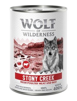 Wolf of Wilderness Senior - mit viel frischem Geflügel 6 x 400 g - Stony Creek - Geflügel mit Rind