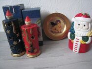 Diverse Weihnachtsartikel, Teelichthalter, Engelsbild, Nikolausdose - Neuss