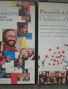 Pavarotti & friends Meat Loaf Zucchero Elton John Eric Clapton Sting Andrea Bocelli Bryan Adams etc. 4 VHS Videos Videokassetten zus. 4,- - Flensburg