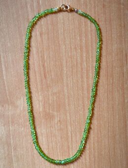 Peridotkette facettierte 4-6 mm, Linsen, 43,5 cm, neu - Altenkirchen (Rheinland-Pfalz)