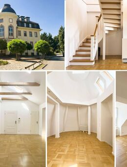 Wohntraum mit Seeblick! 5-Raum-DG-Maisonette mit Lift, Kamin, XL-Carport, EBK, Sauna u.v.a.m. - Markkleeberg
