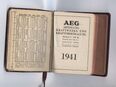 AEG Geschichte 1941 Kalender - Taschenkalender - Taschenkalenderbuch mit Bleistift - deutsche Industrie historisch in 90427