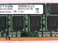 MDT - 512MB RAM - MSO512-333-16B - 2 Bank Chip 32Mx8 - DDR333 CL2.5 - Biebesheim (Rhein)