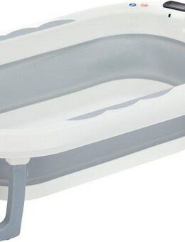 Fillikid Babybadewanne Faltbadewanne Beluga grau, inkl. Temperaturmessung