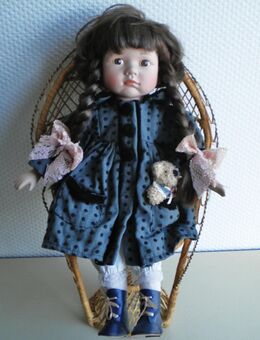 Porzellan/Stoff-Puppe,ca. 40 cm,Alt - Linnich