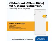 exquisit Kühlschrank KS185-4-HE-040E weiss, 122 cm hoch, 55 cm breit, 190 L Volumen, Schnellgefrieren, 4 Sterne