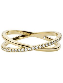 Fossil Fingerring Schmuck Geschenk Edelstahl Ring ALL STACKED UP, Mit Zirkonia (synth)