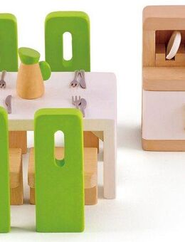 Hape Puppenhausmöbel Esszimmer (Set, 23tlg)