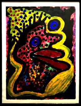 Original-Neugemälde JOHANN LESCHINKOHL (1948), "Kopf voller Gedanken 2020"!!! - Berlin
