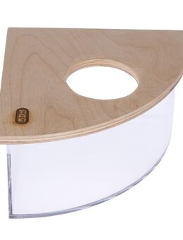 TIAKI Eck-Sandbad für Hamster und Mäuse - L 19 x B 19 x H 10,3 cm
