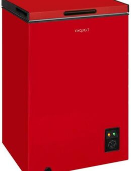 exquisit Gefriertruhe GT100-050E rot, 54,5 cm breit, 99 l