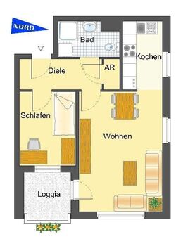 2-Zimmer-Wohnung in Recklinghausen Süd - Recklinghausen