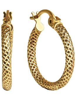 CELESTA Paar Creolen 375 Gold strukturiert