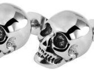 Ohrstecker Totenkopf Skull Schädel silber Biker Ohrringe Gothik Stecker modern - Kaiserslautern