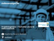 Projektingenieur / Techniker (m/w/d) Elektrotechnik - Weilheim (Oberbayern)