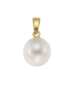 Vivance Kettenanhänger 925 Silber vergoldet Süßwasserzuchtperle weiß