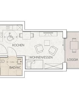 Studiowohnung in der Seniorenanlage in Fischerbach - Fischerbach