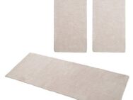 my home Hochflor-Bettumrandung Microfaser Teppich Magong, besonders weich, sehr feiner Flor, Höhe 25 mm, (3-tlg), uni, einfarbiger Bettvorleger, Läufer-Set, Schlafzimmer, Kinderzimmer