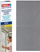 tesa Insektenschutz-Fensterrahmen Insect Stop Anklipsrahmen - Fliegengitter für Fenster, (Packung, 1-St., inkl. Fiberglas-Netz in Anthrazit, Rahmen und Halteklip-Lösung), Selbstklebende Halteklips, zuschneidbarer Rahmen, ohne Bohren in 00000