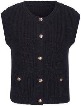 LASCANA Strickweste mit Knopfleiste, ärmelloser Strickpullover, elegant, chic