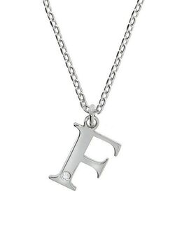 Diamonds by Ellen K. Kette mit Anhänger Silber 925 mit 1x Diamant 0,008ct. Buchstabe F