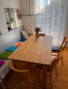 Küche mit Steinplatte, breitem Cerankochfeld, Sitzbank und Tisch, Gefriehr- Kühl- Schrank für Ausbauer abzugeben - München Untergiesing-Harlaching