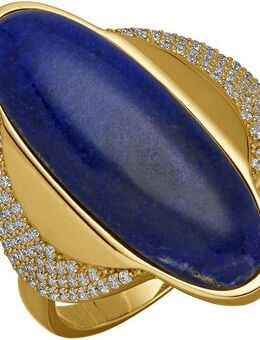 Firetti Fingerring Schmuck Geschenk Silber 925 Damenring Ring Oval, mit Lapislazuli, Zirkonia (synth)