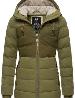 Ragwear Winterjacke Quantic stylische Steppjacke mit Teddyfell-Kapuze
