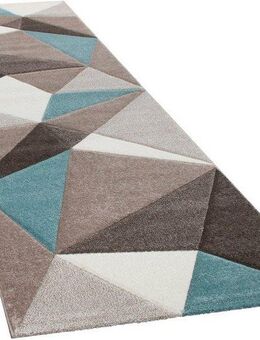 Paco Home Läufer Lara 237, rechteckig, Höhe: 16 mm, Teppich-Läufer, Kurzflor, modernes Design, mit Konturenschnitt