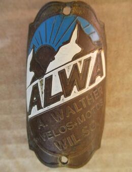 Fahrradteile Alwa Velo Steuerkopf CH Schild Emblem - Volketswil