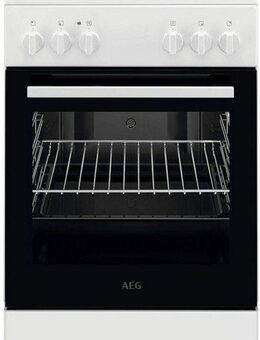 AEG Elektro-Standherd CCB50090BW, mit Backauszug, 4 Kochzonen, 6 Programme, Energieeffizienzklasse A, inkl. Backblech