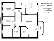 Schöne vollständig renovierte 3-Raum-Dachgeschosswohnung (teilklimatisiert) mit gehobener Innenausstattung und Südbalkon - Chemnitz